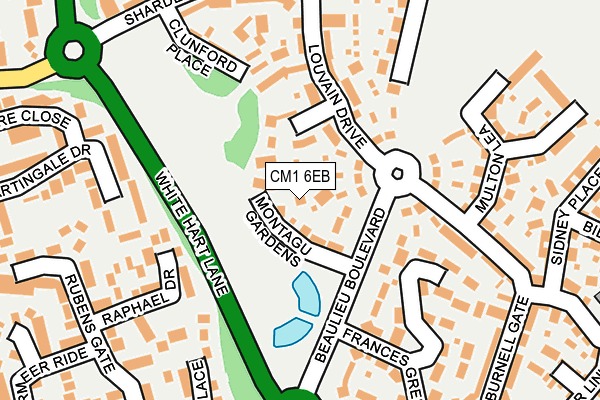 CM1 6EB map - OS OpenMap – Local (Ordnance Survey)