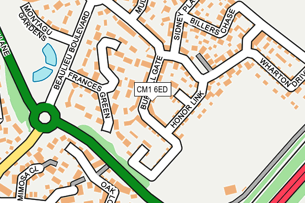 CM1 6ED map - OS OpenMap – Local (Ordnance Survey)