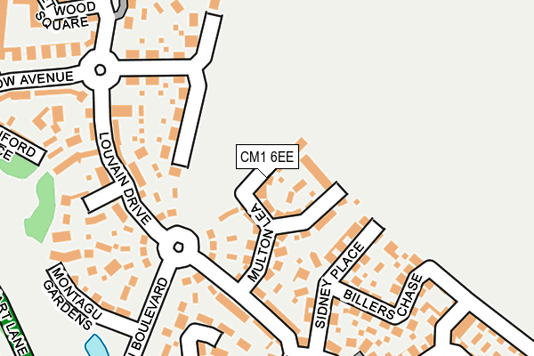 CM1 6EE map - OS OpenMap – Local (Ordnance Survey)