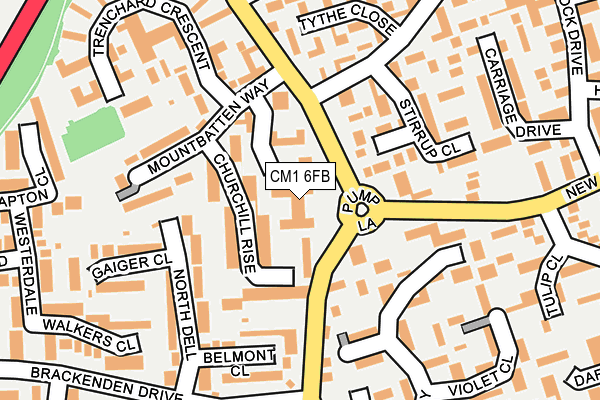 CM1 6FB map - OS OpenMap – Local (Ordnance Survey)
