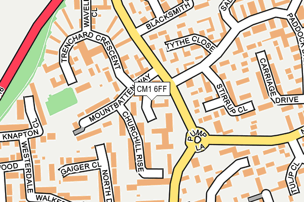 CM1 6FF map - OS OpenMap – Local (Ordnance Survey)