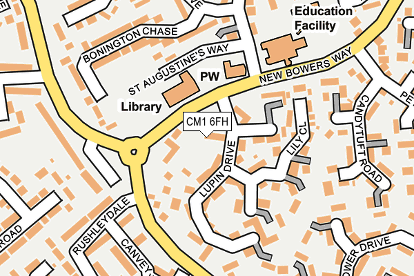 CM1 6FH map - OS OpenMap – Local (Ordnance Survey)
