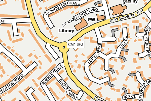 CM1 6FJ map - OS OpenMap – Local (Ordnance Survey)