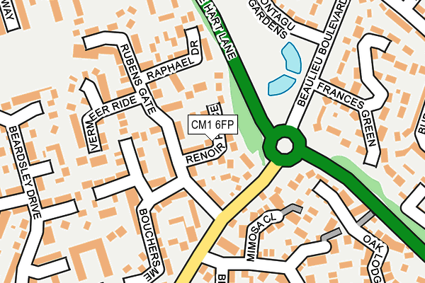 CM1 6FP map - OS OpenMap – Local (Ordnance Survey)