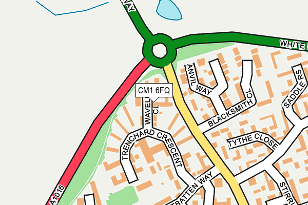 CM1 6FQ map - OS OpenMap – Local (Ordnance Survey)