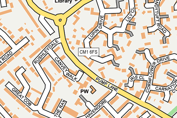 CM1 6FS map - OS OpenMap – Local (Ordnance Survey)