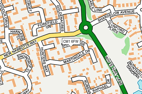 CM1 6FW map - OS OpenMap – Local (Ordnance Survey)
