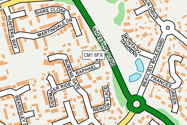 CM1 6FX map - OS OpenMap – Local (Ordnance Survey)