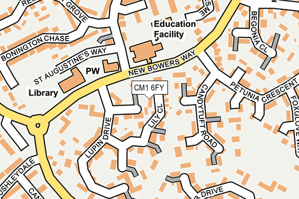 CM1 6FY map - OS OpenMap – Local (Ordnance Survey)