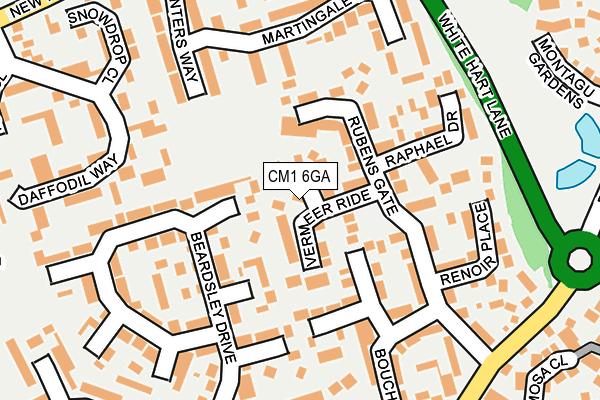 CM1 6GA map - OS OpenMap – Local (Ordnance Survey)