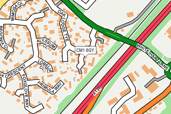 CM1 6GY map - OS OpenMap – Local (Ordnance Survey)