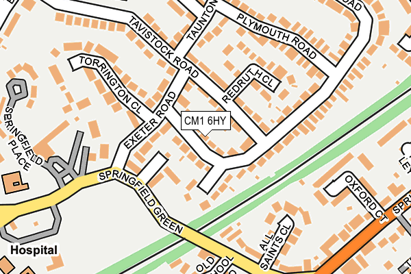 CM1 6HY map - OS OpenMap – Local (Ordnance Survey)