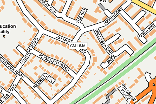 CM1 6JA map - OS OpenMap – Local (Ordnance Survey)