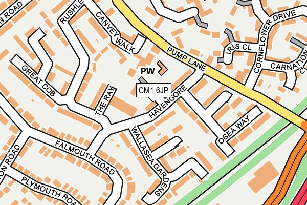 CM1 6JP map - OS OpenMap – Local (Ordnance Survey)