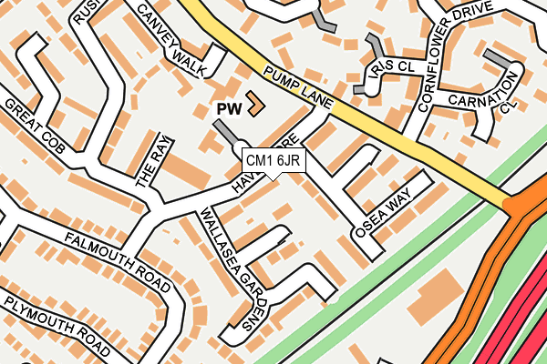CM1 6JR map - OS OpenMap – Local (Ordnance Survey)