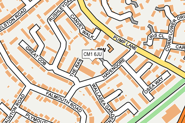 CM1 6JU map - OS OpenMap – Local (Ordnance Survey)