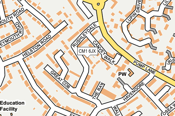 CM1 6JX map - OS OpenMap – Local (Ordnance Survey)