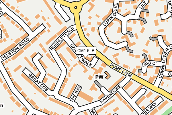 CM1 6LB map - OS OpenMap – Local (Ordnance Survey)