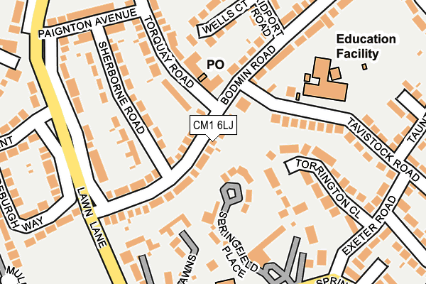 CM1 6LJ map - OS OpenMap – Local (Ordnance Survey)