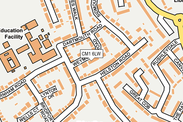 CM1 6LW map - OS OpenMap – Local (Ordnance Survey)