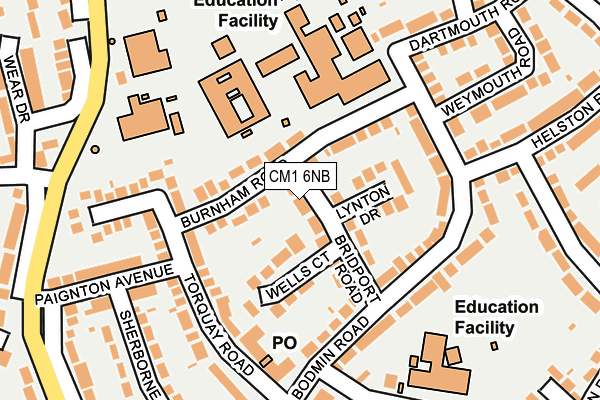 CM1 6NB map - OS OpenMap – Local (Ordnance Survey)