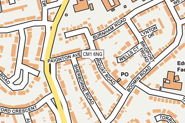 CM1 6NG map - OS OpenMap – Local (Ordnance Survey)