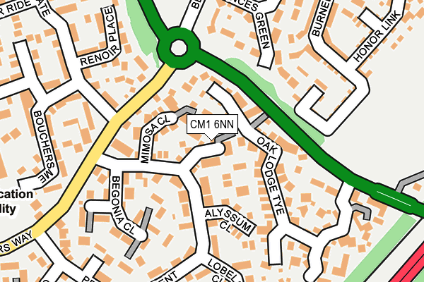 CM1 6NN map - OS OpenMap – Local (Ordnance Survey)