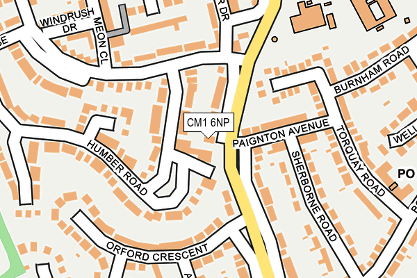 CM1 6NP map - OS OpenMap – Local (Ordnance Survey)