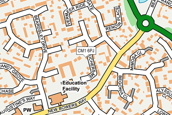 CM1 6PJ map - OS OpenMap – Local (Ordnance Survey)