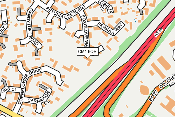 CM1 6QR map - OS OpenMap – Local (Ordnance Survey)