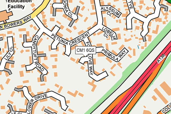 CM1 6QS map - OS OpenMap – Local (Ordnance Survey)