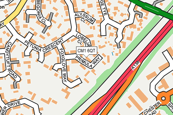 CM1 6QT map - OS OpenMap – Local (Ordnance Survey)
