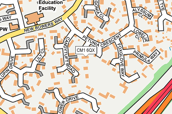 CM1 6QX map - OS OpenMap – Local (Ordnance Survey)