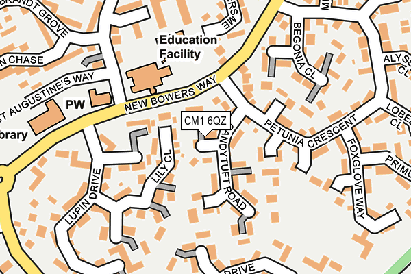 CM1 6QZ map - OS OpenMap – Local (Ordnance Survey)