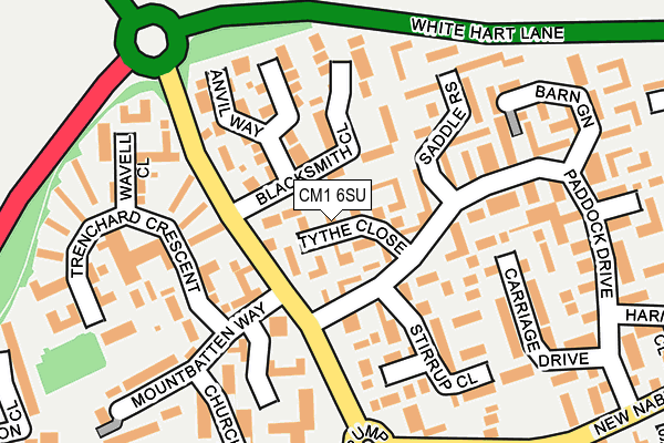 CM1 6SU map - OS OpenMap – Local (Ordnance Survey)