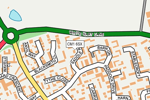 CM1 6SX map - OS OpenMap – Local (Ordnance Survey)