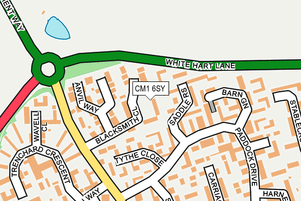 CM1 6SY map - OS OpenMap – Local (Ordnance Survey)