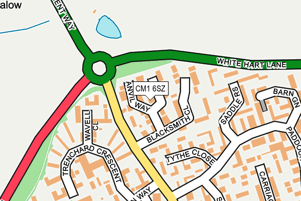 CM1 6SZ map - OS OpenMap – Local (Ordnance Survey)