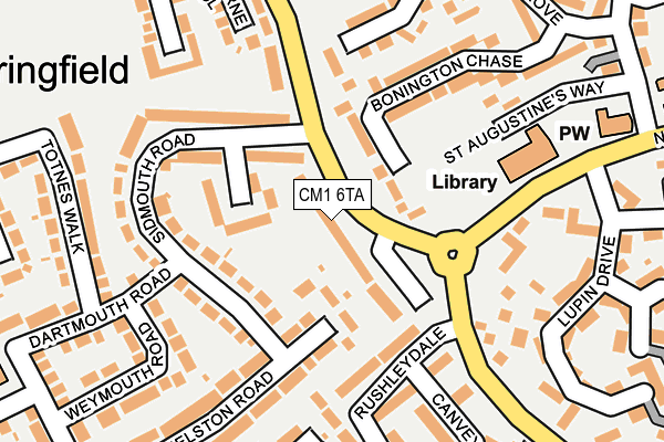 CM1 6TA map - OS OpenMap – Local (Ordnance Survey)