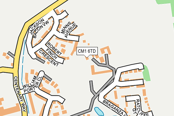 CM1 6TD map - OS OpenMap – Local (Ordnance Survey)