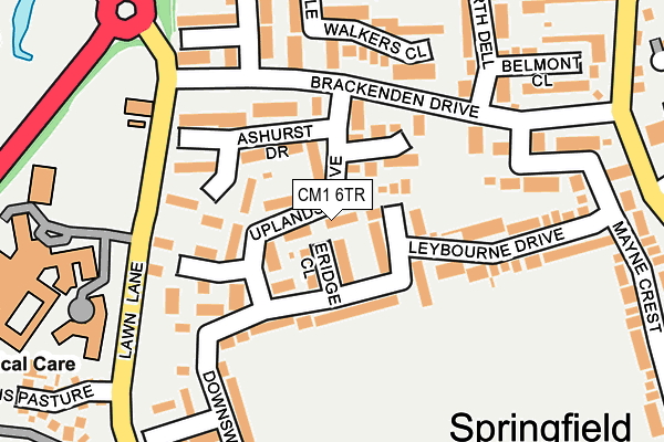 CM1 6TR map - OS OpenMap – Local (Ordnance Survey)