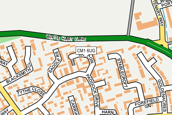 CM1 6UG map - OS OpenMap – Local (Ordnance Survey)