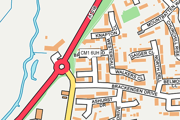 CM1 6UH map - OS OpenMap – Local (Ordnance Survey)