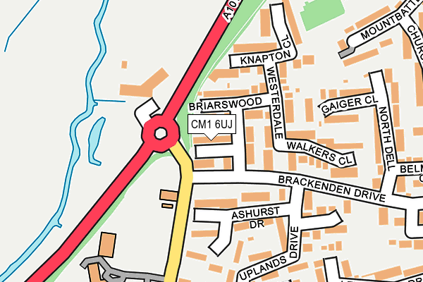 CM1 6UJ map - OS OpenMap – Local (Ordnance Survey)