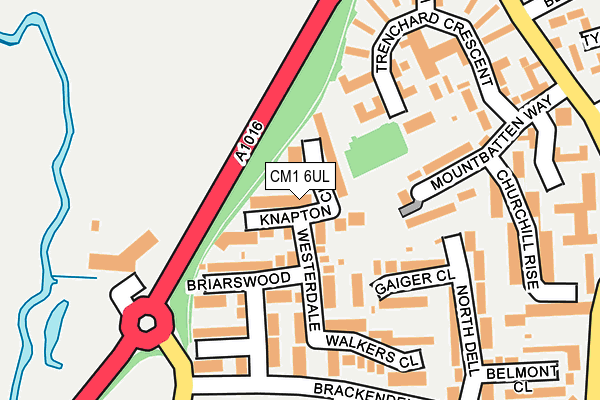 CM1 6UL map - OS OpenMap – Local (Ordnance Survey)