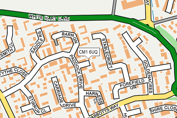 CM1 6UQ map - OS OpenMap – Local (Ordnance Survey)