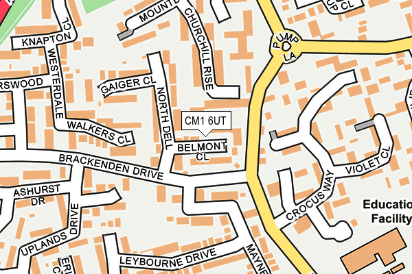 CM1 6UT map - OS OpenMap – Local (Ordnance Survey)