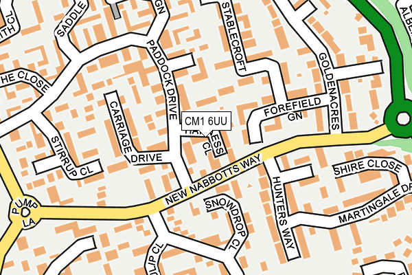 CM1 6UU map - OS OpenMap – Local (Ordnance Survey)