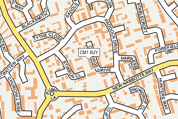 CM1 6UY map - OS OpenMap – Local (Ordnance Survey)