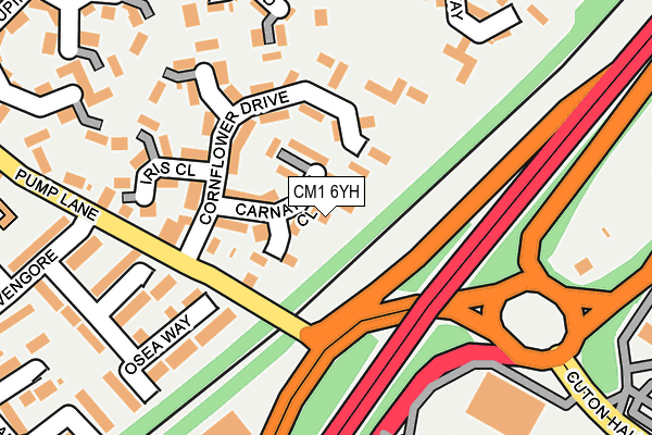 CM1 6YH map - OS OpenMap – Local (Ordnance Survey)